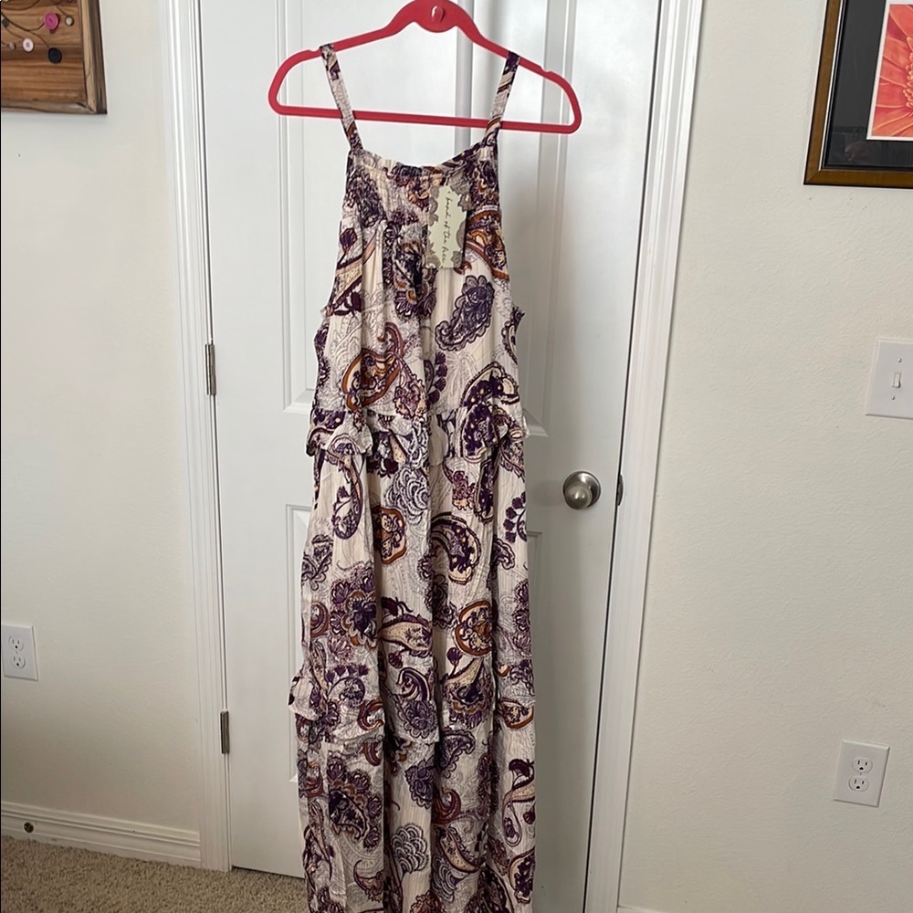 Band of the Free Elegant Paisley Maxi Dress